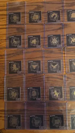 Pokemon Korean Striking Candy 24k Gold Plated Stickers 50 Piece Full Set w Mew - Image 3