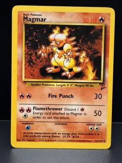 Magmar 51/130 Uncommon Base Set 2 Pokemon Lightly Played - Image 1