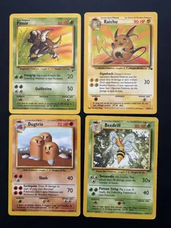 Pokemon TCG Lot of 4 Vintage WOTC Rare Non Holo HP - Image 1