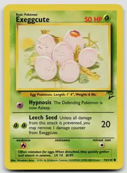 EXEGGCUTE 74/130 COMMON BASE SET 2 POKEMON LP - Image 1