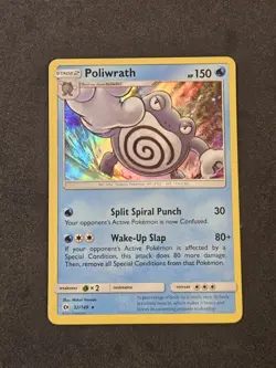Pokemon TCG Poliwrath 32/149 Sun Moon Holo LP - Image 1