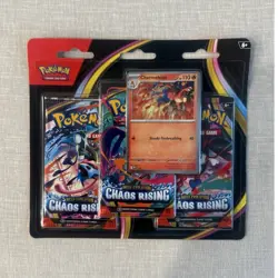 Pokemon TCG Chaos Rising Sealed 3-Pack Booster Blister - Charmeleon Promo - Image 1