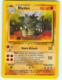 Rhydon - 59/130 Base Set 2 - Pokemon TCG - 2000 - Image 1