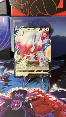 Pokemon TCG Hisuian Zoroark V 146/196 Ultra Rare Lost Origin English Card NM - Image 1