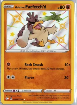 Galarian Farfetch'd SV063/SV122 Shining Fates Shiny Vault Pokemon Holo MP - Image 1
