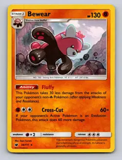 BEWEAR 56/111 HOLO R CRIMSON INVASION POKEMON NM - Image 1