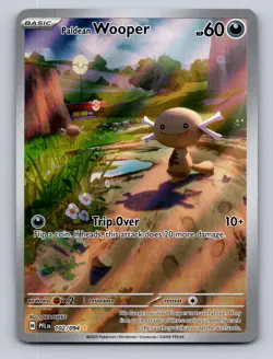 PALDEAN WOOPER 102/094 ILLUSTRATION RARE PHANTASMAL FLAMES POKEMON NM - Image 1