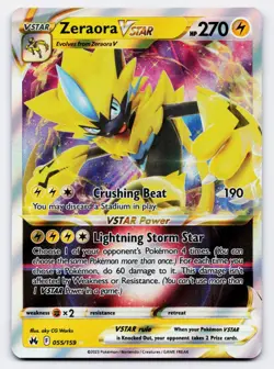 Zeraora VSTAR [055/159] SWSH: Crown Zenith Ultra Rare [Pokemon Card English] - Image 1