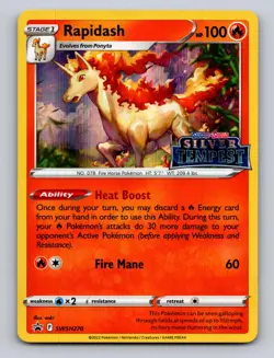 RAPIDASH (PRERELEASE) SWSH270 HOLO P SWORD & SHIELD PROMO POKEMON NM - Image 1
