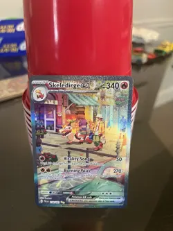 Pokemon Skeledirge ex 258/193 Sv02: Paldea Evolved Holo Full Art 340 HP EX Rare - Image 1