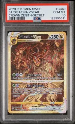 2023 POKEMON SWORD & SHIELD CROWN ZENITH SECRET FULL ART/GIRATINA VSTAR PSA 10 - Image 1