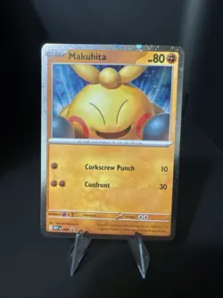 Pokemon TCG - Makuhita 068 - Black Star Promo Cosmo Holo Swirl 🍥 - NEAR MINT - Image 1