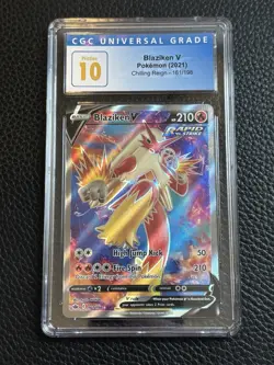 Pokemon Blaziken V 161/198 Chilling Reign Full Art Ultra Rare Holo CGC 10 - Image 1