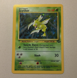 Pokemon Scyther 10/64 Jungle Rare Unlimited Regular 70 HP Wizards 1999 - Image 1