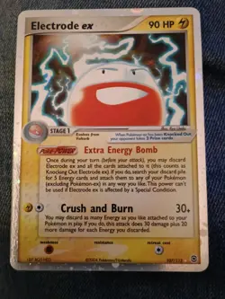Pokemon 2004 Electrode EX Fire Red & Leaf Green Holo Card 107/112 Ultra Rare - Image 1