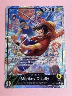 One Piece Monkey D. Luffy Alt Art OP15-098 L Adventure on KAMI's Island English - Image 3