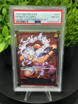 Monkey D. Luffy ST21-001 Learn Together Deck Set 2025 One Piece PSA 8 🔥 Low Pop - Image 1