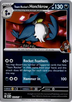 Team Rocket's Honchkrow Team Rocket 127/217 ME: Ascended Heroes Pokemon Card - Image 1