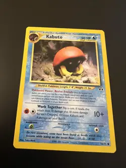 Kabuto 56/75 Neo Discovery Unlimited 2001 Pokemon Card Common NM - Image 1