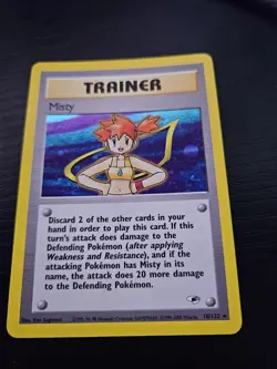 Pokemon TCG Misty Holo Rare Card 18/132 Gym Heroes - Image 1