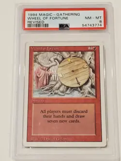 MTG Wheel of Fortune Revised PSA 8 Nrmt-Mt Magic the Gathering card 1994 - Image 1