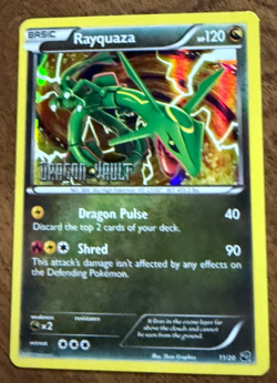 Rayquaza 11/20 Dragon Vault Holo Rare Pokemon TCG Card 2012 NM/LP - Image 1