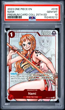 2023 ONE PIECE PREMIUM CARD COLLECTION 25TH EDITION #016 NAMI PSA 10 - Image 1