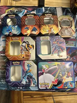 Pokemon Tins Empty Lot of 8 Various Sets Tins Only No Cards - Image 1