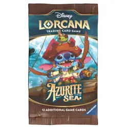 Disney Lorcana TCG: AZURITE SEA Booster Pack (12 Cards) Stitch - Image 1