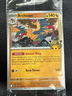 Archeops Pokemon Promo Card Fossil Field Museum Chicago Exclusive Sealed - Image 1