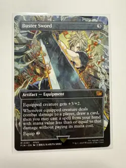 Buster Sword (Borderless) ✅ Final Fantasy ✅ Magic The Gathering (mtg) - Image 1