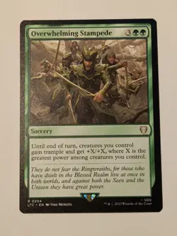 MTG 1x Overwhelming Stampede # 254 Lord of the Rings Magic the Gathering x1 NM - Image 1