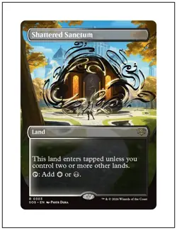 Shattered Sanctum, Borderless Art, Secrets of Strixhaven, Magic MTG NM - Image 1