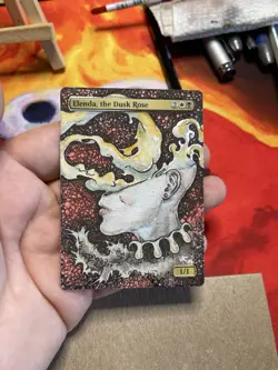 Elenda The Dusk Rose Hand Painted Original Art Mtg Alter By Johnathan Ruple - Image 2