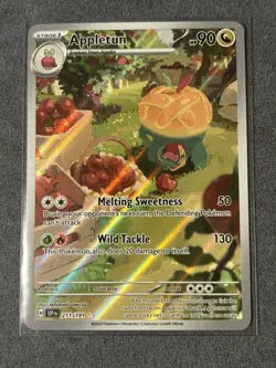 Pokemon Appletun 211/191 Sv08: Surging Sparks Illustration Rare Holo 90 HP Card - Image 1