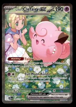2025 Pokemon Lillie's Clefairy ex 184/159 Special Illustration Rare JTG - Image 5