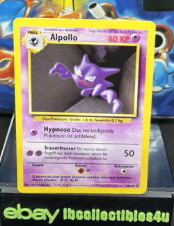1999 Pokemon ALPOLLO/HAUNTER Base Set Non Holo GERMAN Card 29/102 WotC NM+ F/S - Image 1