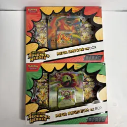 2 Pack - Pokemon Ascended Heroes Mega Emboar & Mega Meganium ex Box Sealed - Image 1