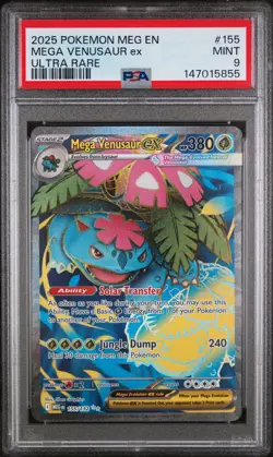 Mega Venusaur Ex Pokemon Meg En-Mega Evolution 155 Ultra Rare PSA 9 - Image 1