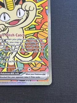 Pokemon TCG Meowth EX SIR Art Holo 121/088 POR -B - Image 5