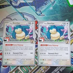 Pokemon Hop's Snorlax x2 117/159 Stamped Prize Pack NM - Image 3