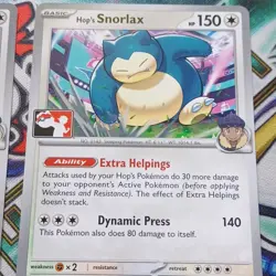 Pokemon Hop's Snorlax x2 117/159 Stamped Prize Pack NM - Image 5
