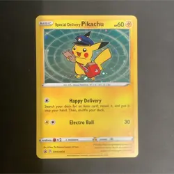 Pokemon TCG Special Delivery Pikachu Promo Holo SWSH074 Basic 60HP 2020 - Image 1