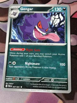 Gengar Paldean Fates Pokemon TCG 057/091 Uncommon - Image 1
