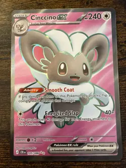Pokemon TCG Cinccino EX 105/086 CRI Ultra Rare Holo Chaos Rising NM - Image 1