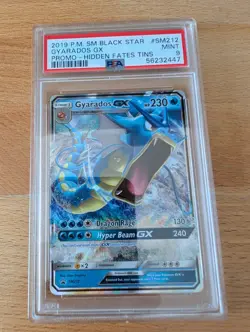 PSA 9 GYARADOS GX TIN PROMO SM212 HIDDEN FATES POKEMON MJ - Image 1