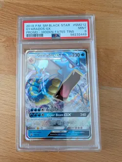 PSA 9 GYARADOS GX TIN PROMO SM212 HIDDEN FATES POKEMON MJ - Image 3