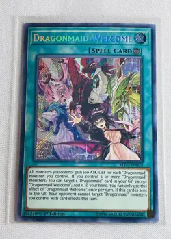 Yugioh Dragonmaid Welcome MYFI-EN024 Secret Rare 1st Ed NM - Image 1