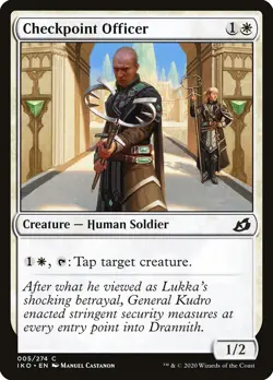MTG Checkpoint Officer [Ikoria: Lair of Behemoths] Lightly Played Foil Magic - Image 1