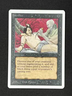 MTG SACRIFICE Unlimited Edition Regular NM/MT+ Uncommon Magic The Gathering - Image 1